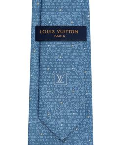 Uomo Louis Vuitton Cravatte E Fazzoletti Da Taschino | Cravatta Lv Signature Blu