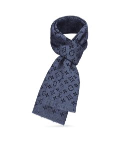 Uomo Louis Vuitton Sciarpe | Sciarpa Monogram Classic Blu Marine