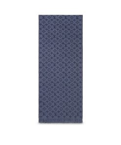 Uomo Louis Vuitton Sciarpe | Sciarpa Monogram Classic Blu Marine