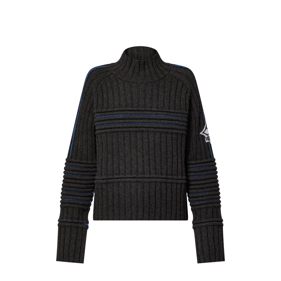 Donna Louis Vuitton Maglieria | Pullover Con Dettagli A Contrasto Charbon