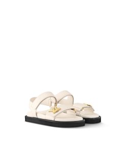 Donna Louis Vuitton Sandali E Espadrillas | Sandalo Basso Lv Sunset Ivory