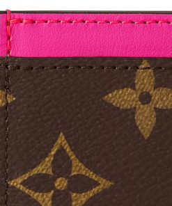 Donna Louis Vuitton Portacarte E Portachiavi | Porta Carte Di Credito Semplice Pm Fucsia