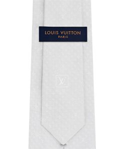 Uomo Louis Vuitton Cravatte E Fazzoletti Da Taschino | Cravatta Beyond Monogram Gris Clair