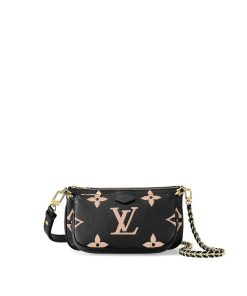 Donna Louis Vuitton Selezione Di Borse In Pelle | Multi Pochette Accessoires Nero/Beige