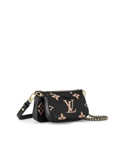 Donna Louis Vuitton Selezione Di Borse In Pelle | Multi Pochette Accessoires Nero/Beige