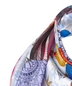 Donna Louis Vuitton Foulard In Seta E Bandeaux | Foulard Up And Away 90 Blu