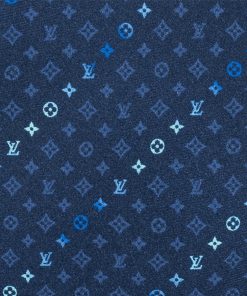 Uomo Louis Vuitton Cravatte E Fazzoletti Da Taschino | Cravatta Gradient Monogram Bands Blu Marine