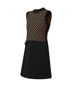 Donna Louis Vuitton Abiti | Abito In Maglia Con Motivo Monogram In Jacquard