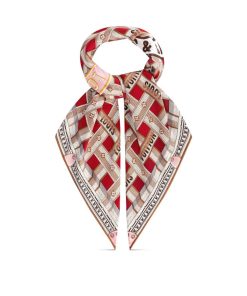 Donna Louis Vuitton Foulard In Seta E Bandeaux | Foulard Lv Details 90 Rouge