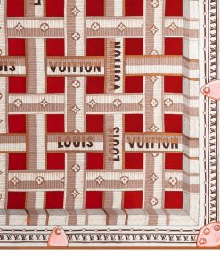 Donna Louis Vuitton Foulard In Seta E Bandeaux | Foulard Lv Details 90 Rouge