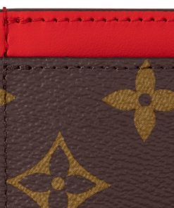 Donna Louis Vuitton Portacarte E Portachiavi | Porta Carte Di Credito Semplice Pm Rosso