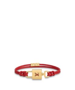 Donna Louis Vuitton Bracciali | Bracciale Lv Padlock Rosso