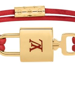 Donna Louis Vuitton Bracciali | Bracciale Lv Padlock Rosso