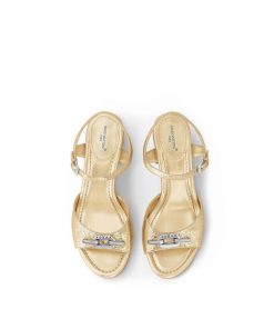 Donna Louis Vuitton Sandali E Espadrillas | Sandalo Lv Edge Oro