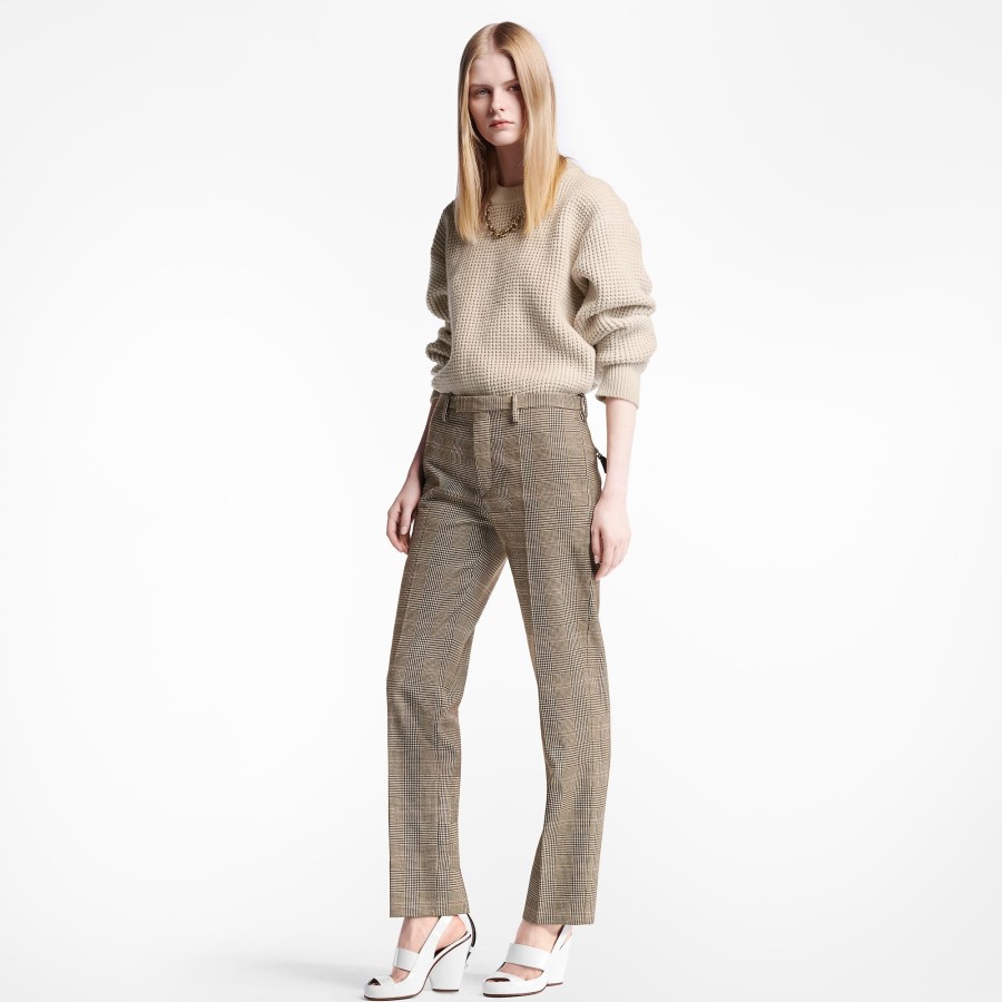 Donna Louis Vuitton Pantaloni | Pantaloni Sartoriali Con Fantasia Principe Di Galles