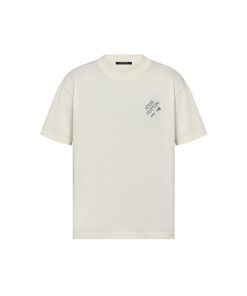 Uomo Louis Vuitton T-Shirt E Polo | T-Shirt Con Firma Blanc