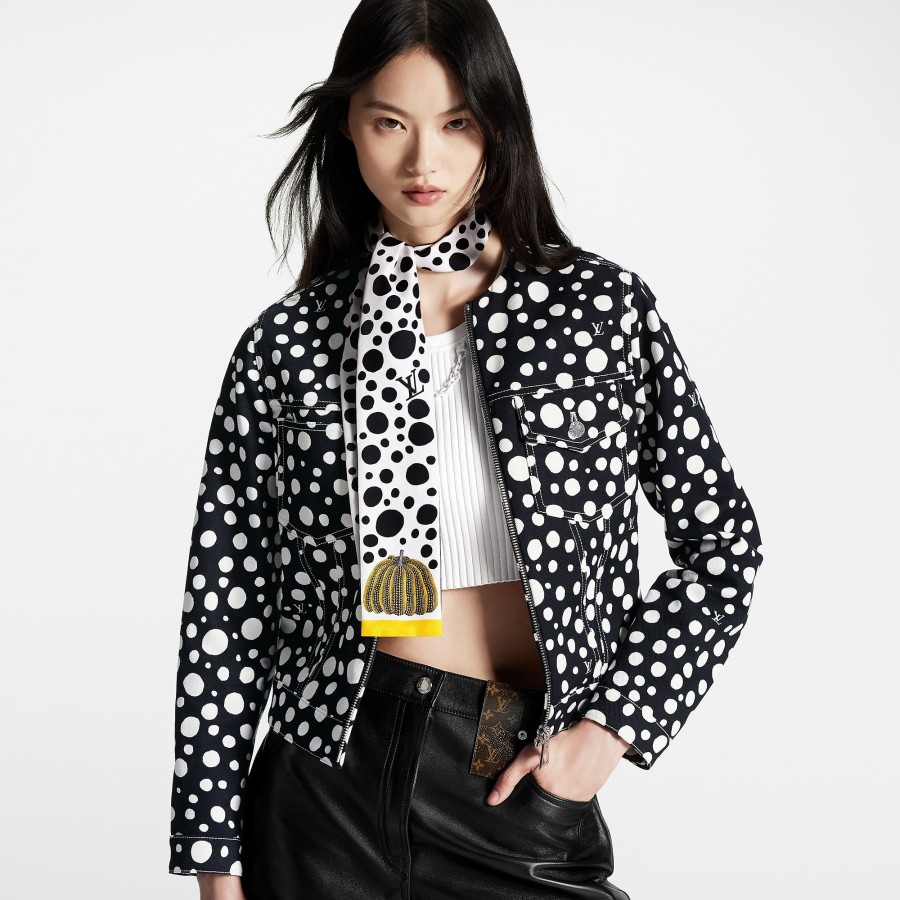 Donna Louis Vuitton Foulard In Seta E Bandeaux | Lv X Yk Bandeau Infinity Dots