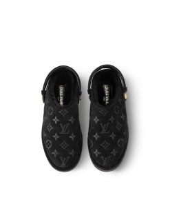 Donna Louis Vuitton Mule E Slider | Mule Chiusa Con Plateau Aspen Nero