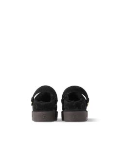 Donna Louis Vuitton Mule E Slider | Mule Chiusa Con Plateau Aspen Nero