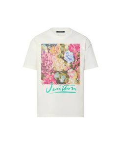 Uomo Louis Vuitton T-Shirt E Polo | T-Shirt Con Stampa Di Motivo Lv Flower Tapestry