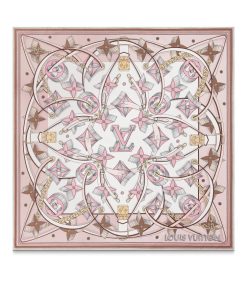 Donna Louis Vuitton Foulard In Seta E Bandeaux | Foulard Ultimate 3D 90 Rose Clair