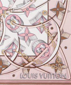 Donna Louis Vuitton Foulard In Seta E Bandeaux | Foulard Ultimate 3D 90 Rose Clair