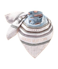 Donna Louis Vuitton Foulard In Seta E Bandeaux | Foulard Lv Eclipse 90