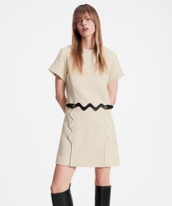 Donna Louis Vuitton Abiti | Abito A Trapezio Con Dettagli Smerlati