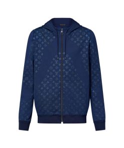 Uomo Louis Vuitton Maglieria E Felpe | Felpa In Tessuto Tecnico Con Cappuccio, Zip E Motivo Monogram