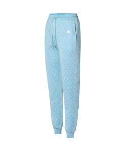 Donna Louis Vuitton Maglieria | Pantaloni Da Jogging Con Motivo Monogram In Jacquard Beige Chiaro