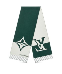 Uomo Louis Vuitton Sciarpe | Sciarpa Graphic Dual Verde Fonce