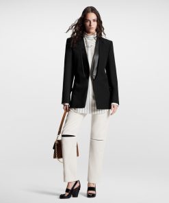 Donna Louis Vuitton Cappotti E Giacche | Blazer Con Revers In Pelle