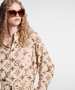 Donna Louis Vuitton Camicie E T-Shirt | Camicia Morbida Con Motivo Monogram A Fiori