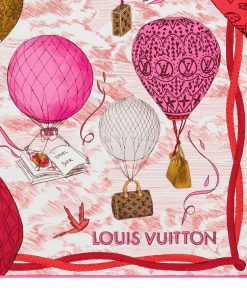 Donna Louis Vuitton Foulard In Seta E Bandeaux | Foulard Up And Away 90 Poppy