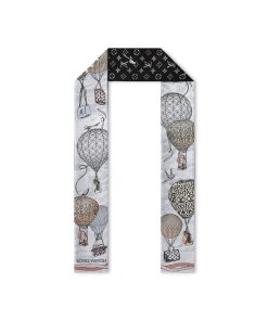 Donna Louis Vuitton Foulard In Seta E Bandeaux | Bandeau Up And Away Noir Blanc