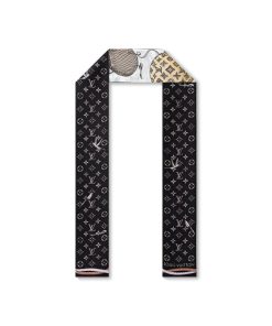 Donna Louis Vuitton Foulard In Seta E Bandeaux | Bandeau Up And Away Noir Blanc