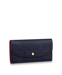 Donna Louis Vuitton Portafogli | Portafoglio Emilie Blu Marine E Rosso