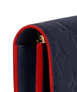 Donna Louis Vuitton Portafogli | Portafoglio Emilie Blu Marine E Rosso