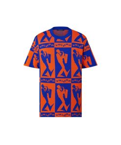 Uomo Louis Vuitton Maglieria E Felpe | T-Shirt In Maglia Con Motivo Lv Jazz Flyers