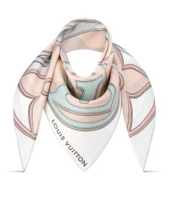 Donna Louis Vuitton Foulard In Seta E Bandeaux | Foulard Lv Duality 90 Beige