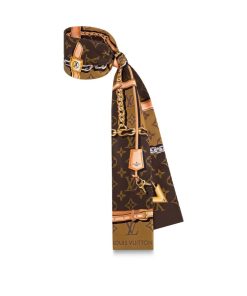 Donna Louis Vuitton Foulard In Seta E Bandeaux | Bandeau Monogram Confidential Marrone