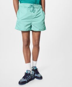 Uomo Louis Vuitton Costumi | Shorts Da Surf Con Motivo Monogram E Tasca 3D Lvse Vert D'Eau