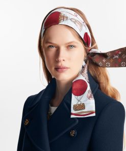 Donna Louis Vuitton Foulard In Seta E Bandeaux | Bandeau Up And Away Rouge