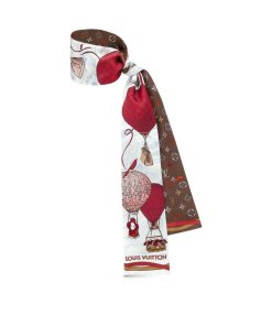 Donna Louis Vuitton Foulard In Seta E Bandeaux | Bandeau Up And Away Rouge