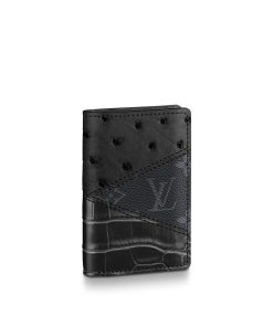 Uomo Louis Vuitton Portafogli Compatti | Organizer Tascabile Mix Mng Eclipse Noir