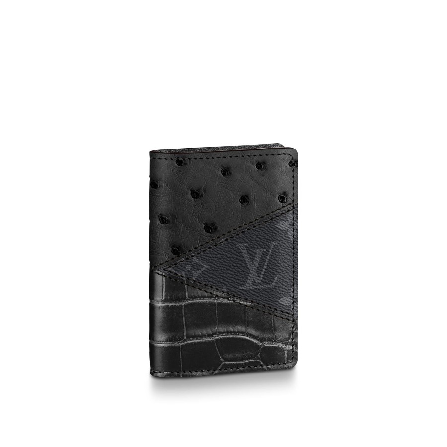 Uomo Louis Vuitton Portafogli Compatti | Organizer Tascabile Mix Mng Eclipse Noir