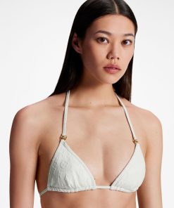 Donna Louis Vuitton Costumi | Top Bikini Con Motivo Monogram In Jacquard