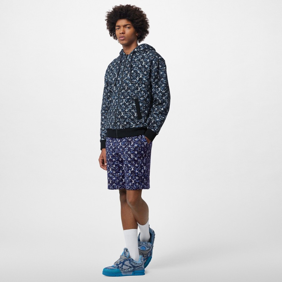 Uomo Louis Vuitton Pantaloni | Shorts In Cotone Con Motivo Monogram