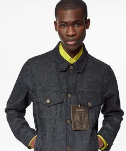 Uomo Louis Vuitton Capispalla E Cappotti | Giacca In Denim Con Motivo Monogram Dna