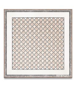 Donna Louis Vuitton Foulard In Seta E Bandeaux | Foulard Monogram Flower Tile 90 Beige